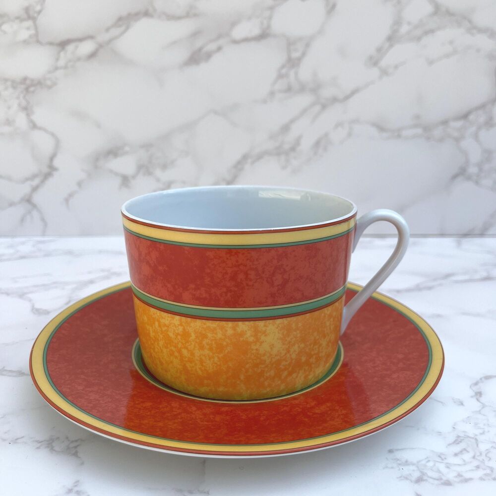 Vintage Laure Japy Paris Les Mouchetés Limoges France Breakfast Cup & Saucer Set